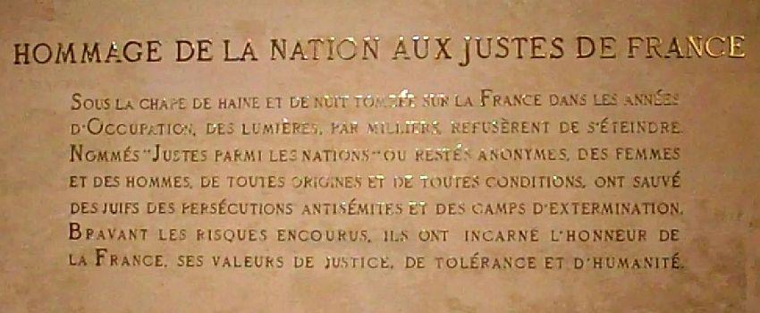 Pantheon - Hommage aux Justes